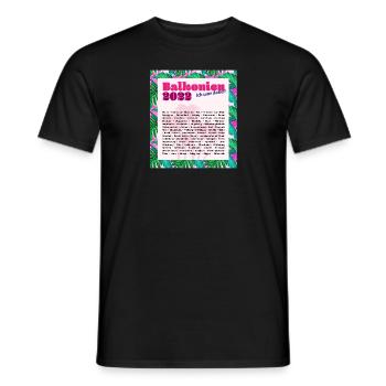 Balkonien 2022 - Männer T-Shirt - Schwarz - Vorne - AI Model Male 178 light (178cm)