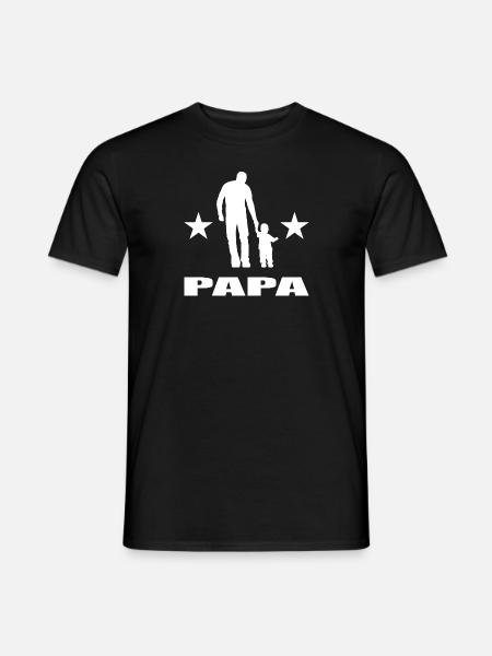 Papa - Männer T-Shirt - Schwarz