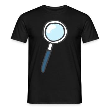 Magnifying glass - Men's T-Shirt - black - Front - AI Model Male 178 light (178cm)