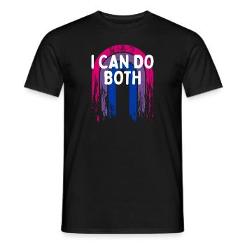 Je peux faire les deux bisexuels LGBTQ Bi Pride Pansexual - T-shirt homme - noir - Devant - AI Model Male 178 light (178cm)