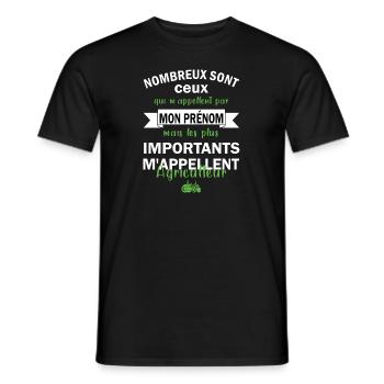 Nombreux sont ceux qui m'appellent par mon prénom - T-shirt homme - noir - Devant - AI Model Male 178 light (178cm)