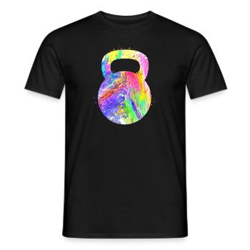 Kettlebell Workout Entraînement de fitness - T-shirt homme - noir - Devant - AI Model Male 178 light (178cm)