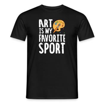 L'art est mon cadeau de peintre Artsy mignon sport préféré - T-shirt homme - noir - Devant - AI Model Male 178 light (178cm)