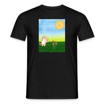 Shiba Inu Sonne - Männer T-Shirt - Schwarz - Vorne - AI Model Male 178 light (178cm)