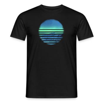 Polarlicht Aurora Borealis Nordlichter - Männer T-Shirt - Schwarz - Vorne - AI Model Male 178 light (178cm)