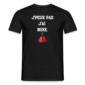 Je peux pas j'ai boxe - T-shirt j'peux pas boxe - T-shirt homme - noir - Devant - AI Model Male 178 light (178cm)