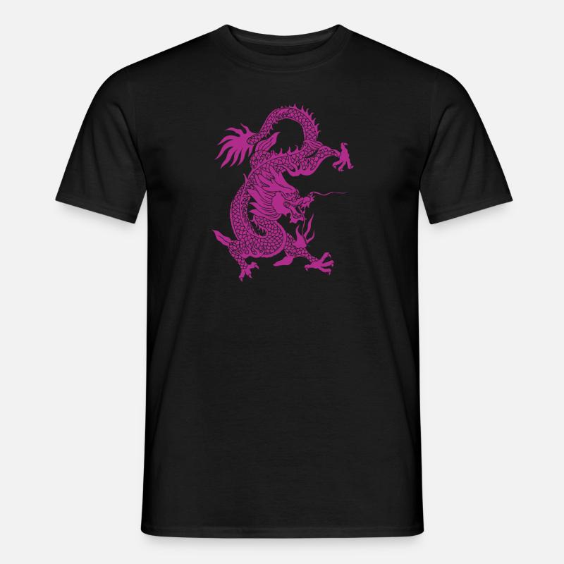 Drache - Männer T-Shirt - Schwarz