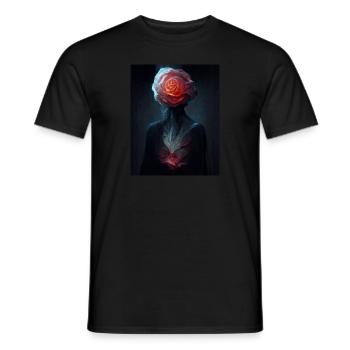 Rose Weltall Mysteriös - Männer T-Shirt - Schwarz - Vorne - AI Model Male 178 light (178cm)