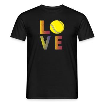 love - I Love Tennis - Männer T-Shirt - Schwarz - Vorne - AI Model Male 178 light (178cm)