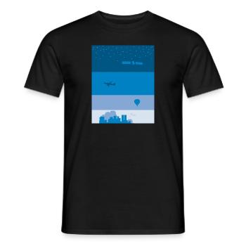 Sky Atmosphere - Men's T-Shirt - black - Front - AI Model Male 178 light (178cm)