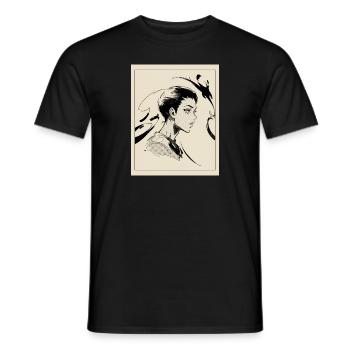 My Manga Waifu - Men's T-Shirt - black - Front - AI Model Male 178 light (178cm)