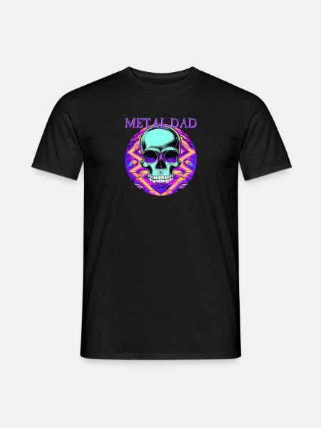 Metal Dad - Skull - Men's T-Shirt - black