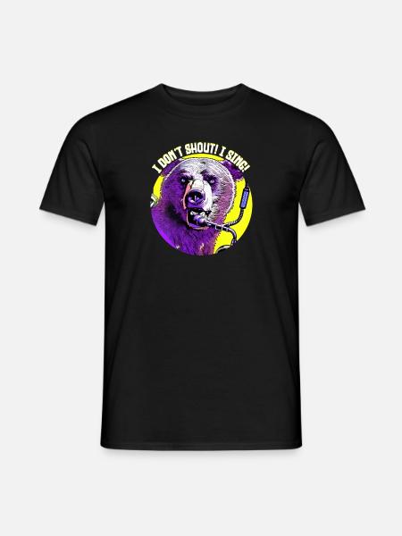 I don't shot! I sing - Bear - Men's T-Shirt - black