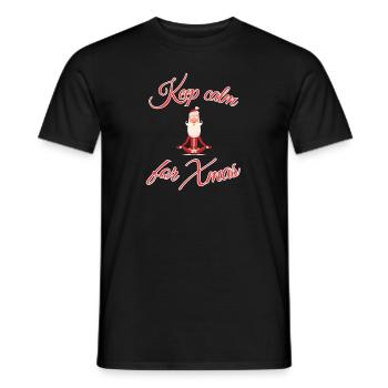 Santa Claus Meditation - Men's T-Shirt - black - Front - AI Model Male 178 light (178cm)