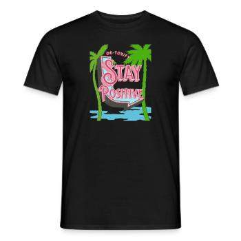 Positivity Vibes Relax Cleanse Vacances Renouveler - T-shirt homme - noir - Devant - AI Model Male 178 light (178cm)