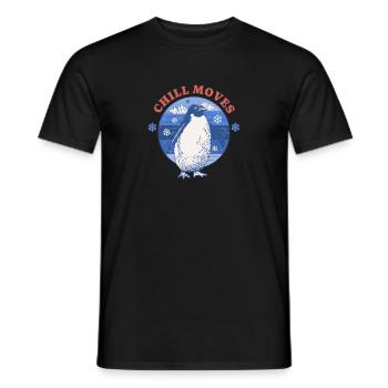 Penguin Lover Playful Happy Cheerful Arctic Flip - Männer T-Shirt - Schwarz - Vorne - AI Model Male 178 light (178cm)