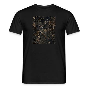 Midnight Mystique en noir et or - T-shirt homme - noir - Devant - AI Model Male 178 light (178cm)