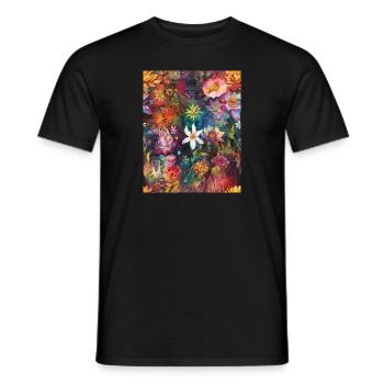 Enchanted Garden - Men's T-Shirt - black - Front - AI Model Male 178 light (178cm)