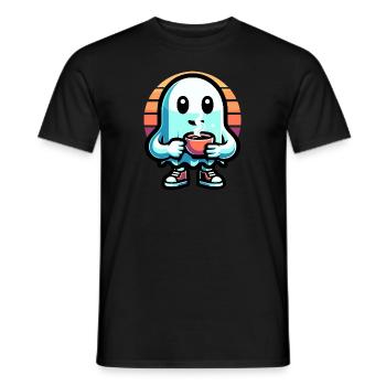 Fantôme Vintage Coucher de soleil - T-shirt homme - noir - Devant - AI Model Male 178 light (178cm)