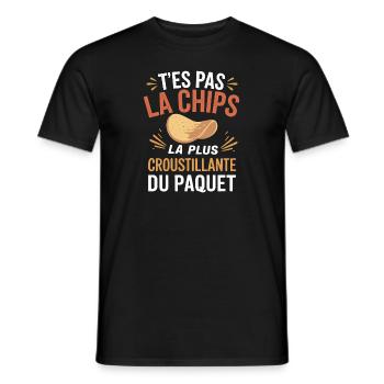 T'es pas la chips la plus croustillante du paquet - T-shirt homme - noir - Devant - AI Model Male 178 light (178cm)