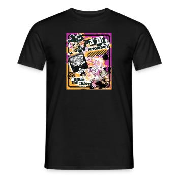 Révolution du paintball, briser les chaînes - T-shirt homme - noir - Devant - AI Model Male 178 light (178cm)