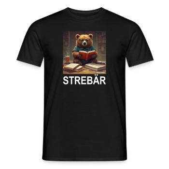 Strebär (wit) - Heren T-shirt - zwart - Voor - AI Model Male 178 light (178cm)