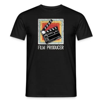 Filmmaker clapperboard director gift idea - Men's T-Shirt - black - Front - AI Model Male 178 light (178cm)