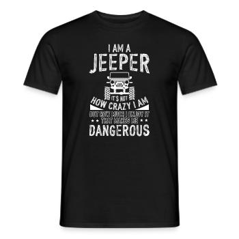 Jeep Dangerous - T-shirt homme - noir - Devant - AI Model Male 178 light (178cm)