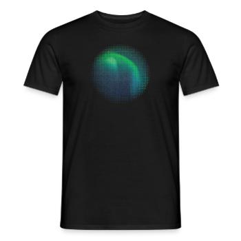 Northern Lights Aurora Borealis Northern Lights Island - Men's T-Shirt - black - Front - AI Model Male 178 light (178cm)