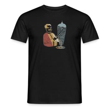 Doner Kebab Retro Style Vintage - Men's T-Shirt - black - Front - AI Model Male 178 light (178cm)