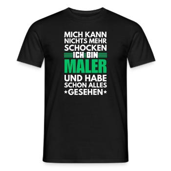 Peintre non choquable - T-shirt homme - noir - Devant - AI Model Male 178 light (178cm)