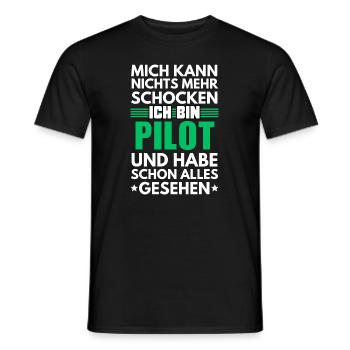 Pilote non choquable - T-shirt homme - noir - Devant - AI Model Male 178 light (178cm)
