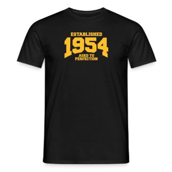 aged to perfection established 1954 (fr) - T-shirt homme - noir - Devant - AI Model Male 178 light (178cm)