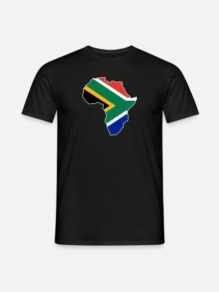 Zuid-Afrika - Mænd T-shirt - sort