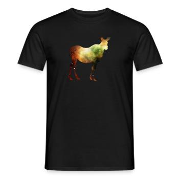 Moose Space Stars - Men's T-Shirt - black - Front - AI Model Male 178 light (178cm)