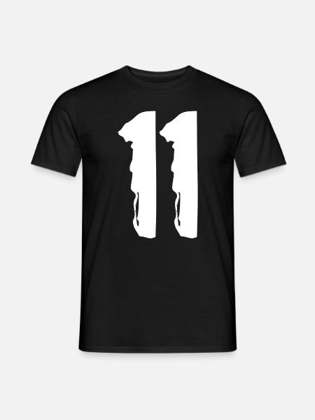 11 Zahl Trikot - Männer T-Shirt - Schwarz