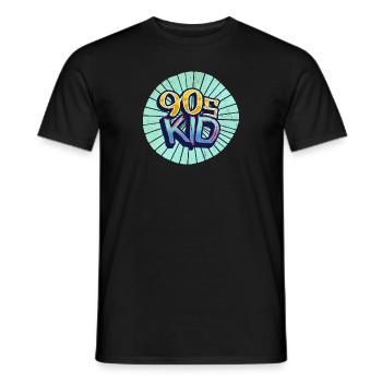 90s kid Neunziger - Männer T-Shirt - Schwarz - Vorne - AI Model Male 178 light (178cm)