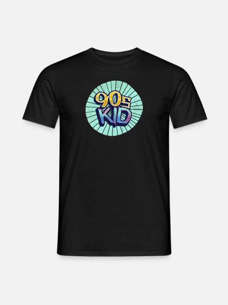 90s kid Neunziger - Männer T-Shirt - Schwarz