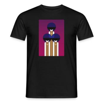 Funky Art Nouveau Girls - Men's T-Shirt - black - Front - AI Model Male 178 light (178cm)