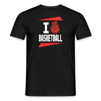 Ich Liebe Basketball Basketballer Geschenkidee - Männer T-Shirt - Schwarz - Vorne - AI Model Male 178 light (178cm)