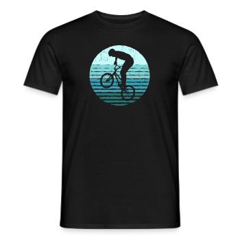 BMX Bicycle Motif Retro Freestyle BMX Kids Boy - Men's T-Shirt - black - Front - AI Model Male 178 light (178cm)