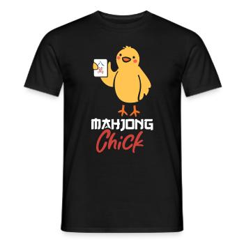 Cadeau pour les fans de Mahjong - T-shirt homme - noir - Devant - AI Model Male 178 light (178cm)