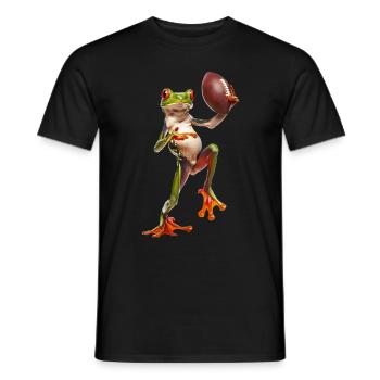 Grenouille arboricole soccer - T-shirt homme - noir - Devant - AI Model Male 178 light (178cm)
