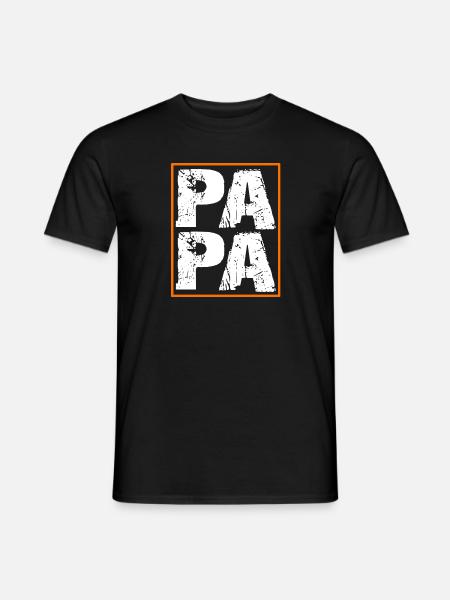 Papa ist der Beste - Papa ist unser Held - Männer T-Shirt - Schwarz