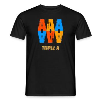 Triple A Best of the best - Männer T-Shirt - Schwarz - Vorne - AI Model Male 178 light (178cm)