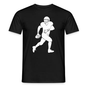 Silhouette de joueur de football américain Garçons - T-shirt homme - noir - Devant - AI Model Male 178 light (178cm)