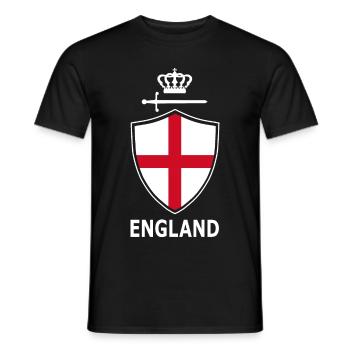 Angleterre Armoiries avec épée et couronne - T-shirt homme - noir - Devant - AI Model Male 178 light (178cm)