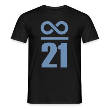 Unendlich durch 21 Millionen Bitcoin - Männer T-Shirt - Schwarz - Vorne - AI Model Male 178 light (178cm)