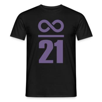Infinite by 21 million Bitcoin - Men's T-Shirt - black - Front - AI Model Male 178 light (178cm)