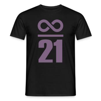 Infinite by 21 million Bitcoin - Men's T-Shirt - black - Front - AI Model Male 178 light (178cm)